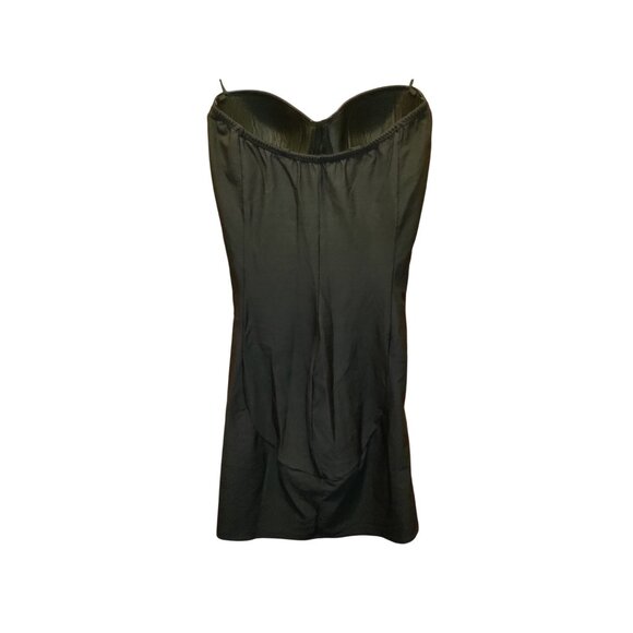 Naomi & Nicole Black Strapless Full Slip Bodysuit*Built-In Bra*38B*Shapewear*EUC - Picture 2 of 5